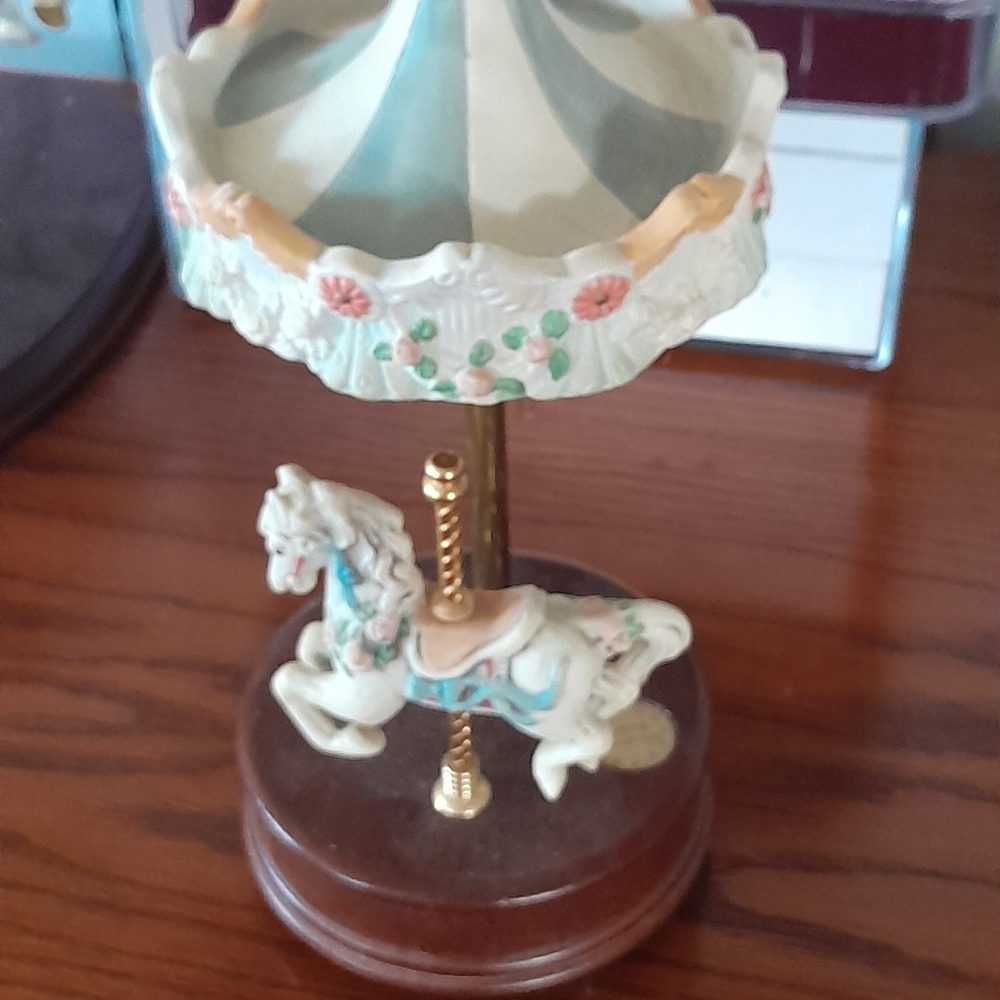 Vintage Carousel Horse Music Box